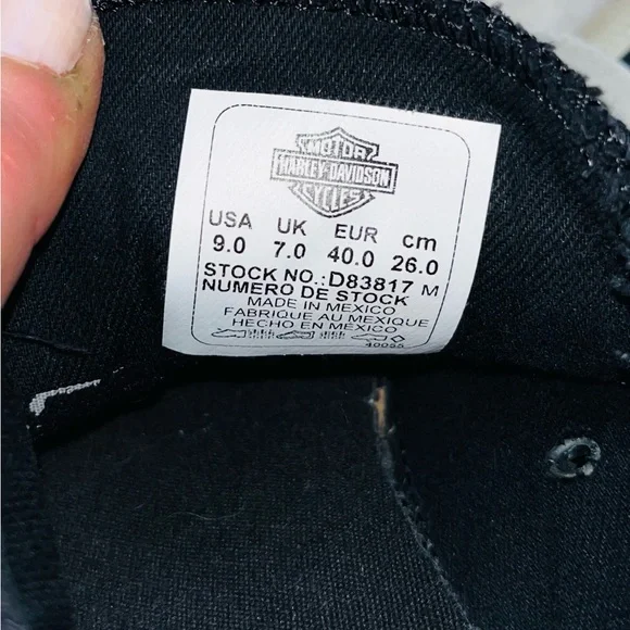 Harley-Davidson Black and White Sneakers sz 9 - Picture 5 of 8